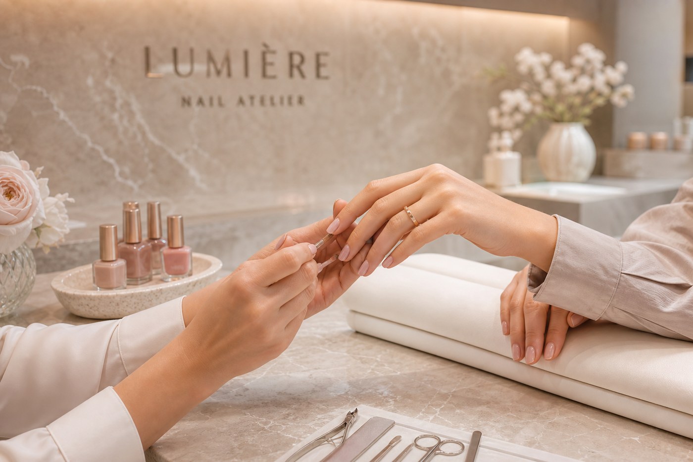 Elegant manicure service at Jerusalem Glow